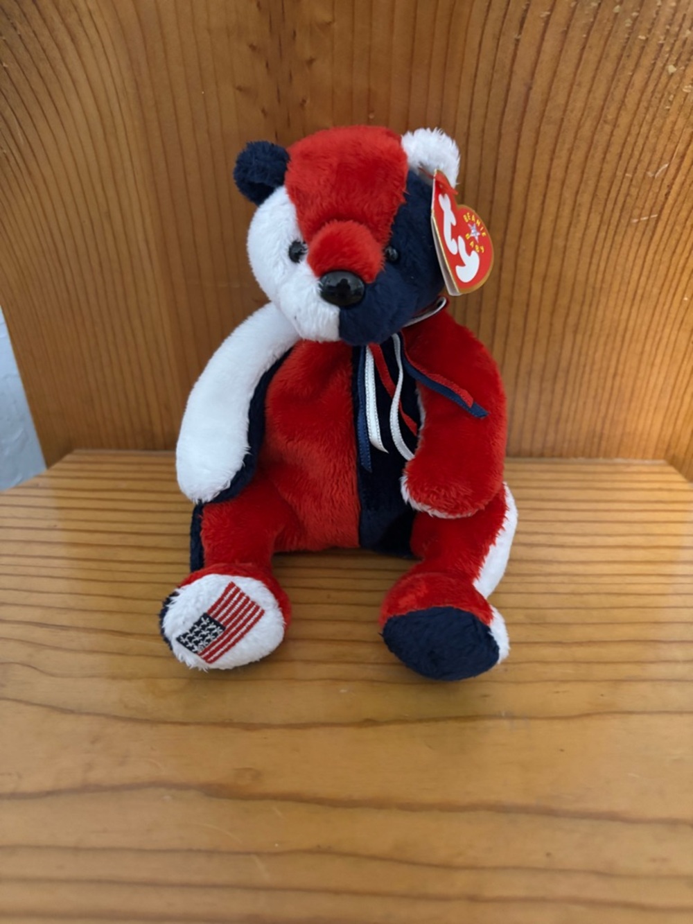 TY “Patriot” Red, White & Blue Beanie Baby 2000